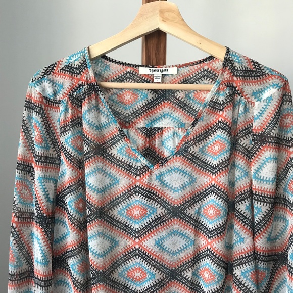 Daniel Rainn Striped Blouse Large - Picture 2 of 4